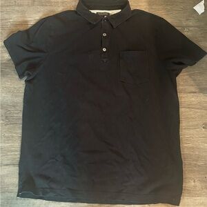 Banana Republic Black Polo Shirt Classic Short Sleeve